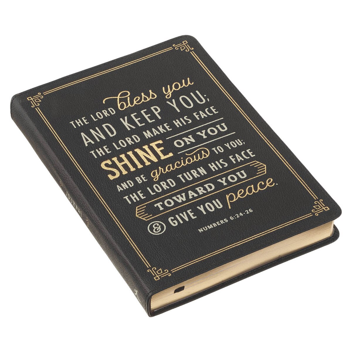 CAG JL682 JOURNAL  CLASSIC  BLACK  BLESS YOU  &  KEEP YOU NUM. 6:24-26