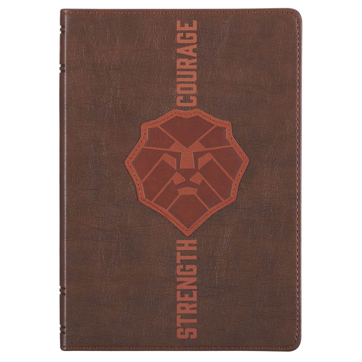 CAG JL722 JOURNAL  CLASSIC  BROWN  LION  STRENGTH  & COURAGE JOSH. 1:9