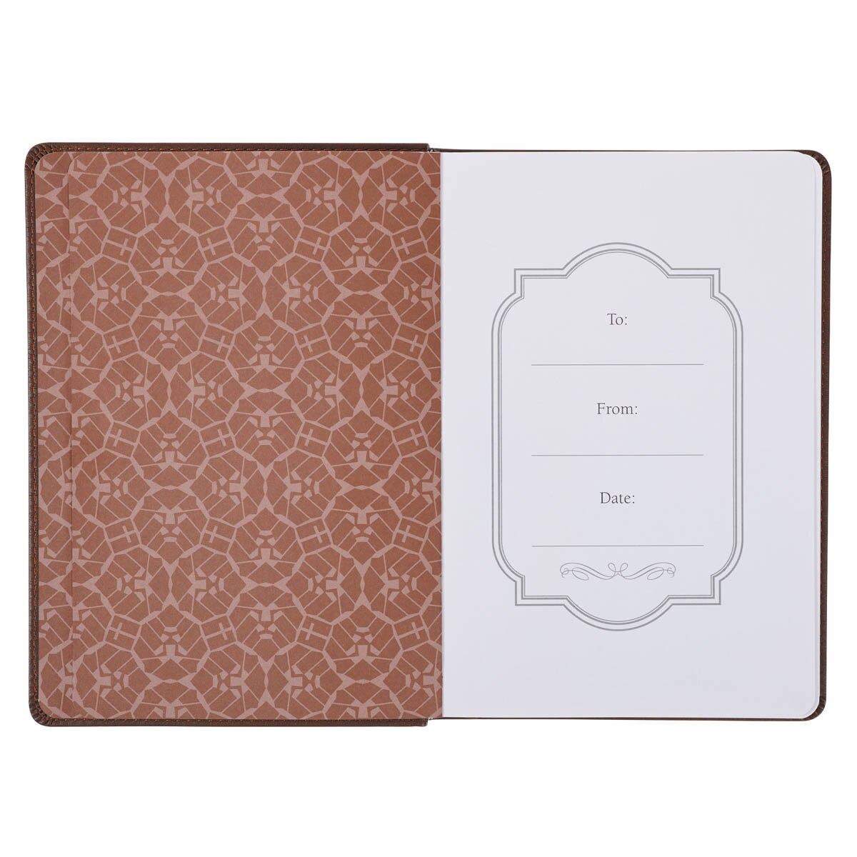 CAG JL722 JOURNAL  CLASSIC  BROWN  LION  STRENGTH  & COURAGE JOSH. 1:9