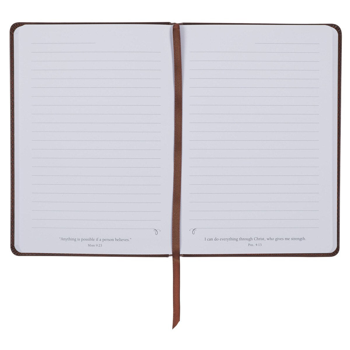 CAG JL722 JOURNAL  CLASSIC  BROWN  LION  STRENGTH  & COURAGE JOSH. 1:9