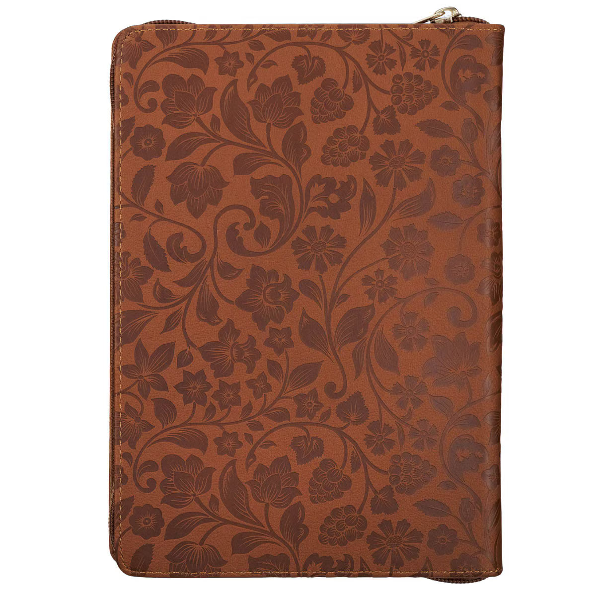 CAG JL724 JOURNAL  CLASSIC  ZIP  BROWN  FLORAL  ALL THINGS PHIL. 4:13