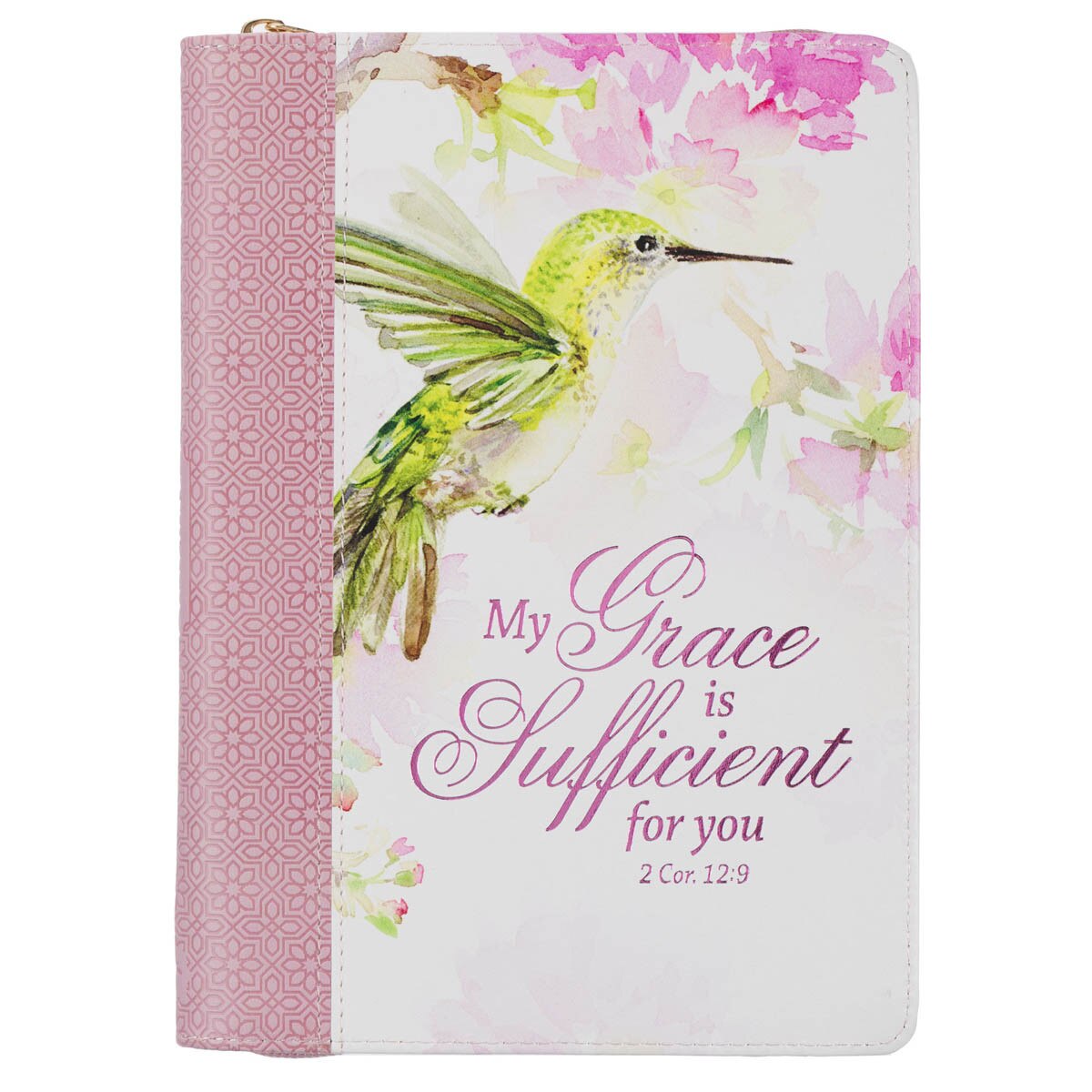 CAG JL727 JOURNAL CLASSIC ZIP PINK MY GRACE 2 COR. 12:9