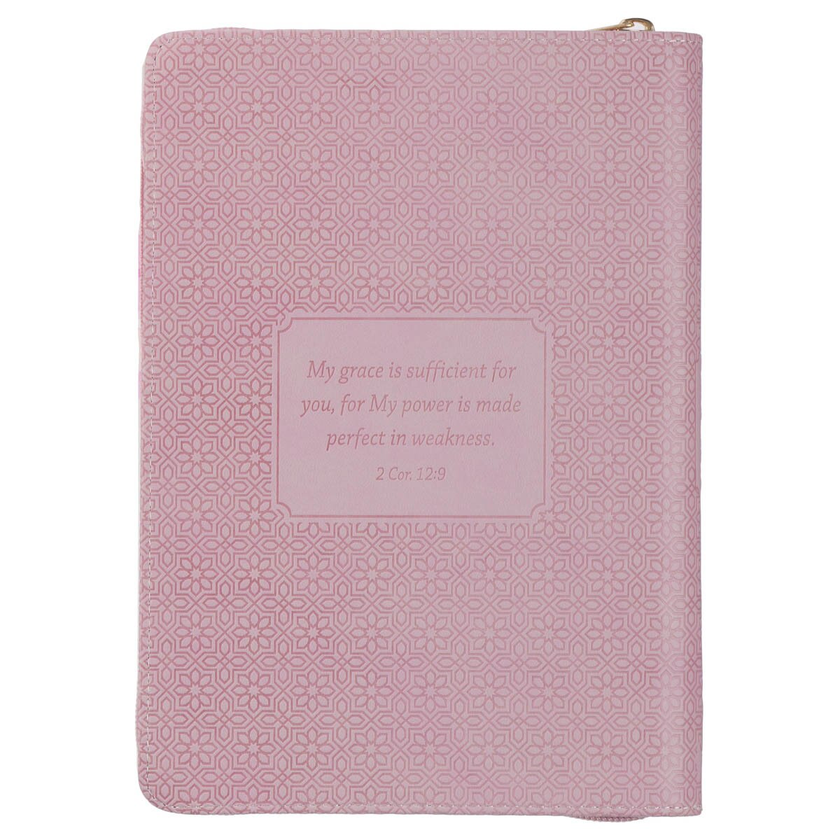 CAG JL727 JOURNAL CLASSIC ZIP PINK MY GRACE 2 COR. 12:9