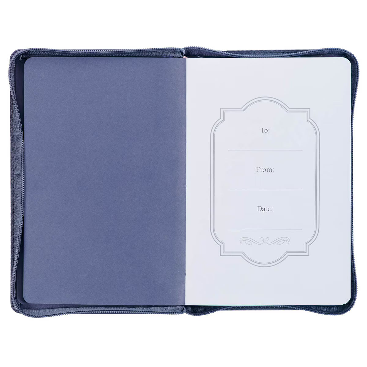 CAG JL729 JOURNAL CLASSIC ZIP NAVY BE STILL PS. 46:10