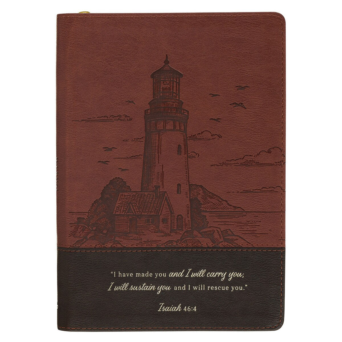 CAG JL836 JOURNAL CLASSIC ZIP TWO-TONE BROWN I WILL CARRY YOU ISA. 46:4