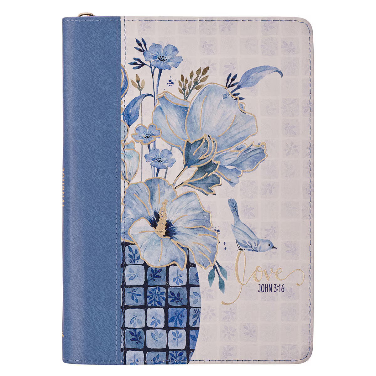 CAG JL857 JOURNAL CLASSIC ZIP BLUE LOVE JOHN 3:16