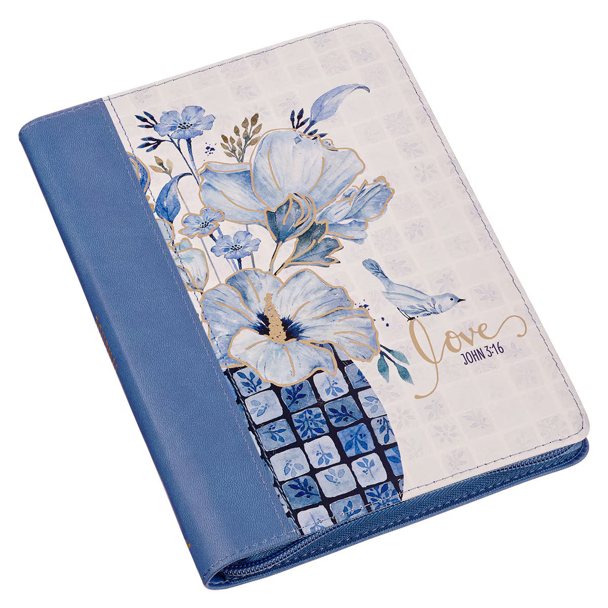 CAG JL857 JOURNAL CLASSIC ZIP BLUE LOVE JOHN 3:16
