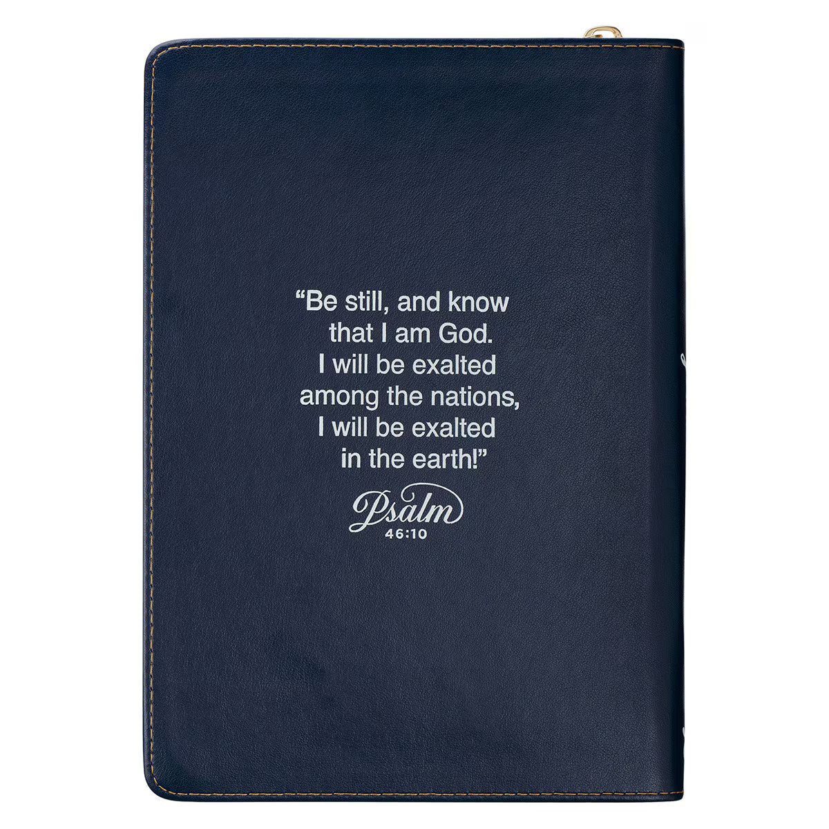 CAG JL858 JOURNAL CLASSIC ZIP NAVY BE STILL PS. 46:10