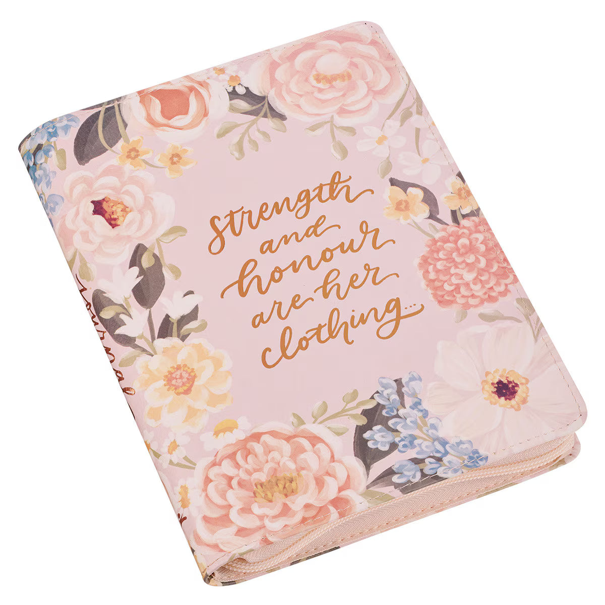 CAG JL875 JOURNAL  CLASSIC  ZIP  PINK  STRENGTH  & DIGNITY PROV. 31:25
