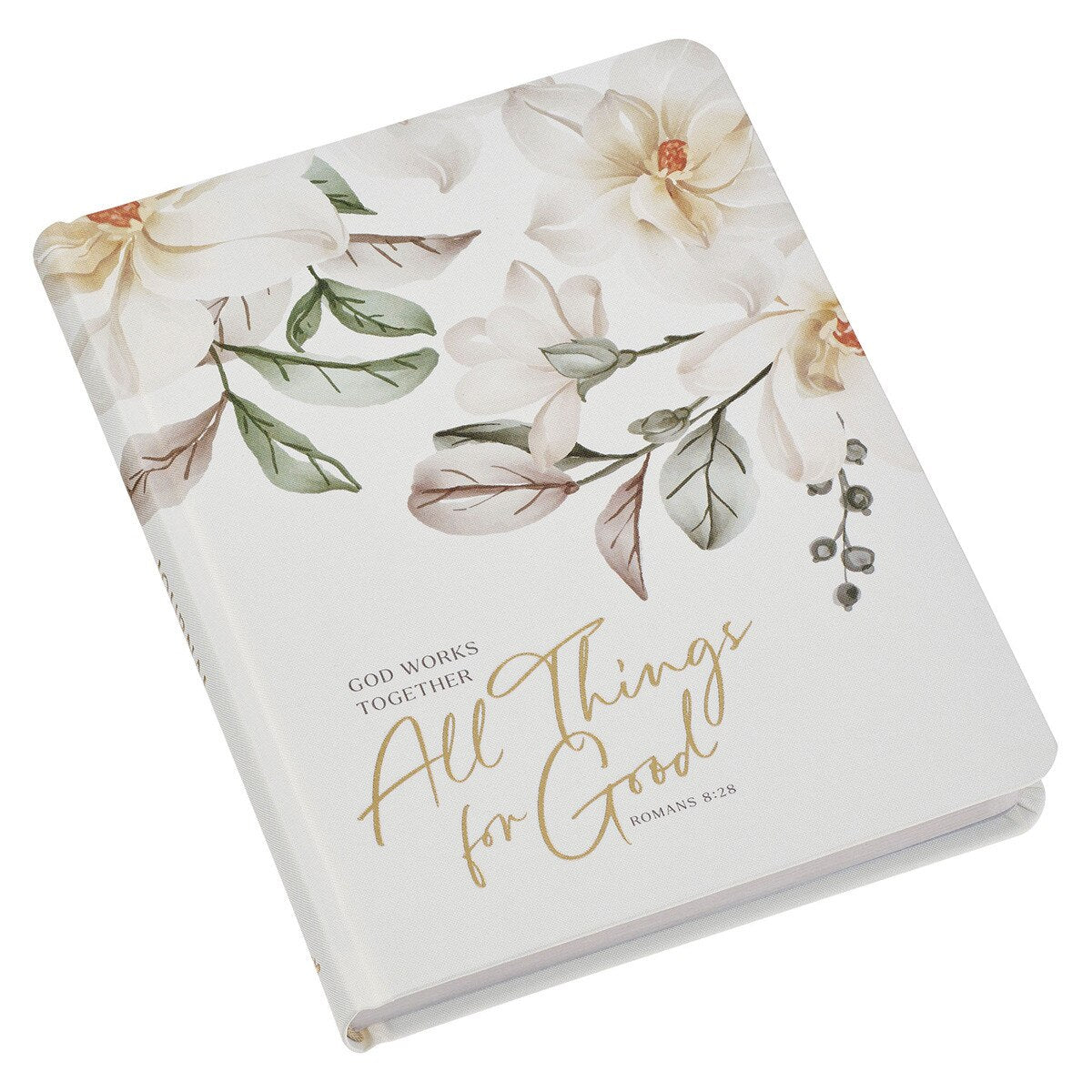 CAG JLH010 JOURNAL  HARDCOVER  WHITE  ALL  THINGS  FOR GOOD ROM. 8:28