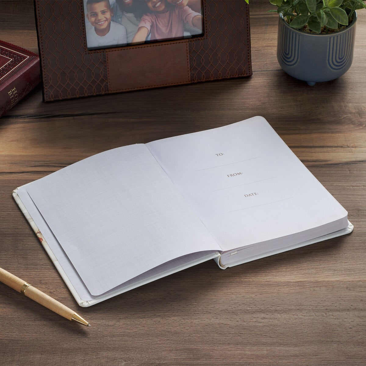 CAG JLH010 JOURNAL  HARDCOVER  WHITE  ALL  THINGS  FOR GOOD ROM. 8:28