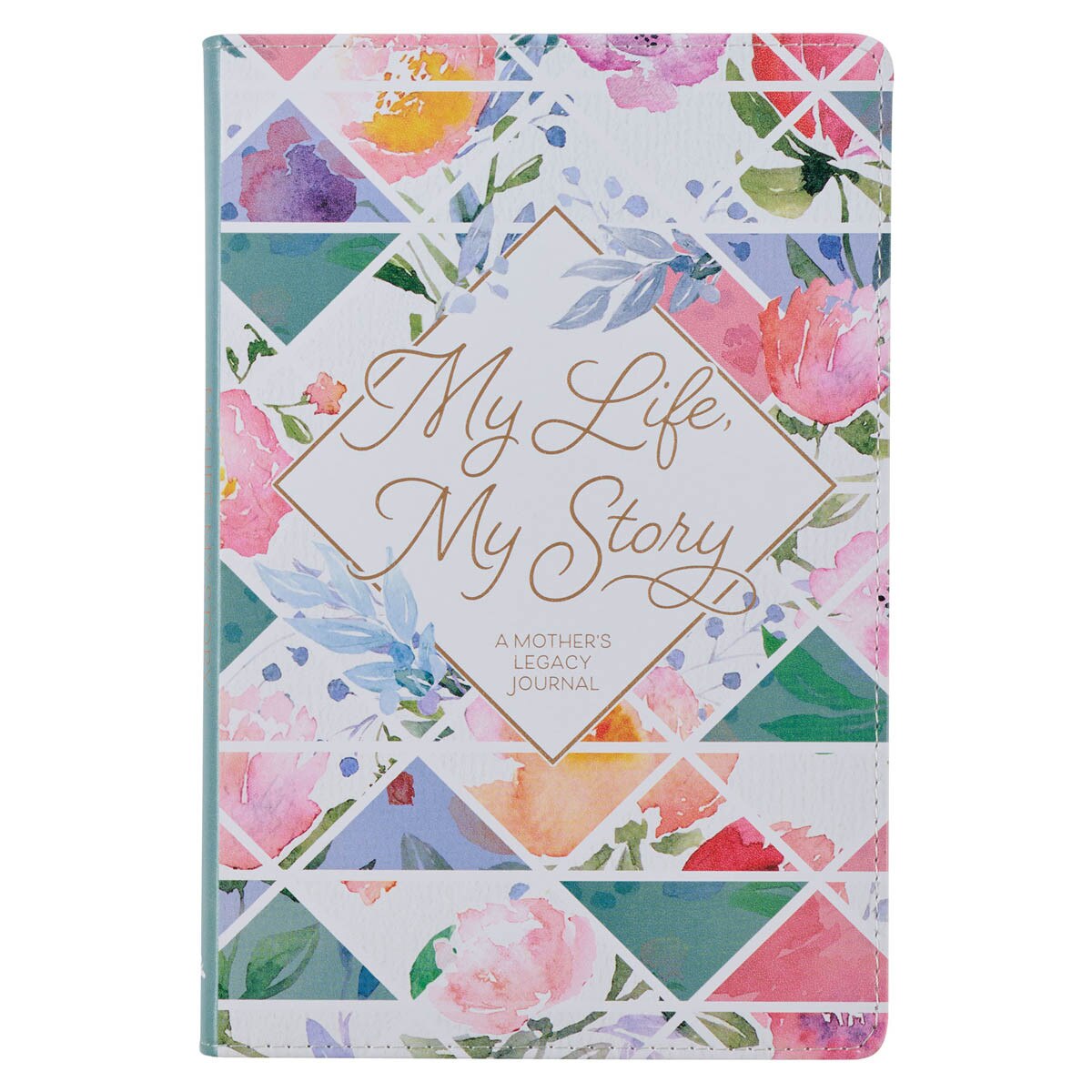 CAG JLP032 PROMPTED FAUX LEATHER MOTHER'S LEGACY JOURNAL MULTICOLORED MY LIFE MY STORY