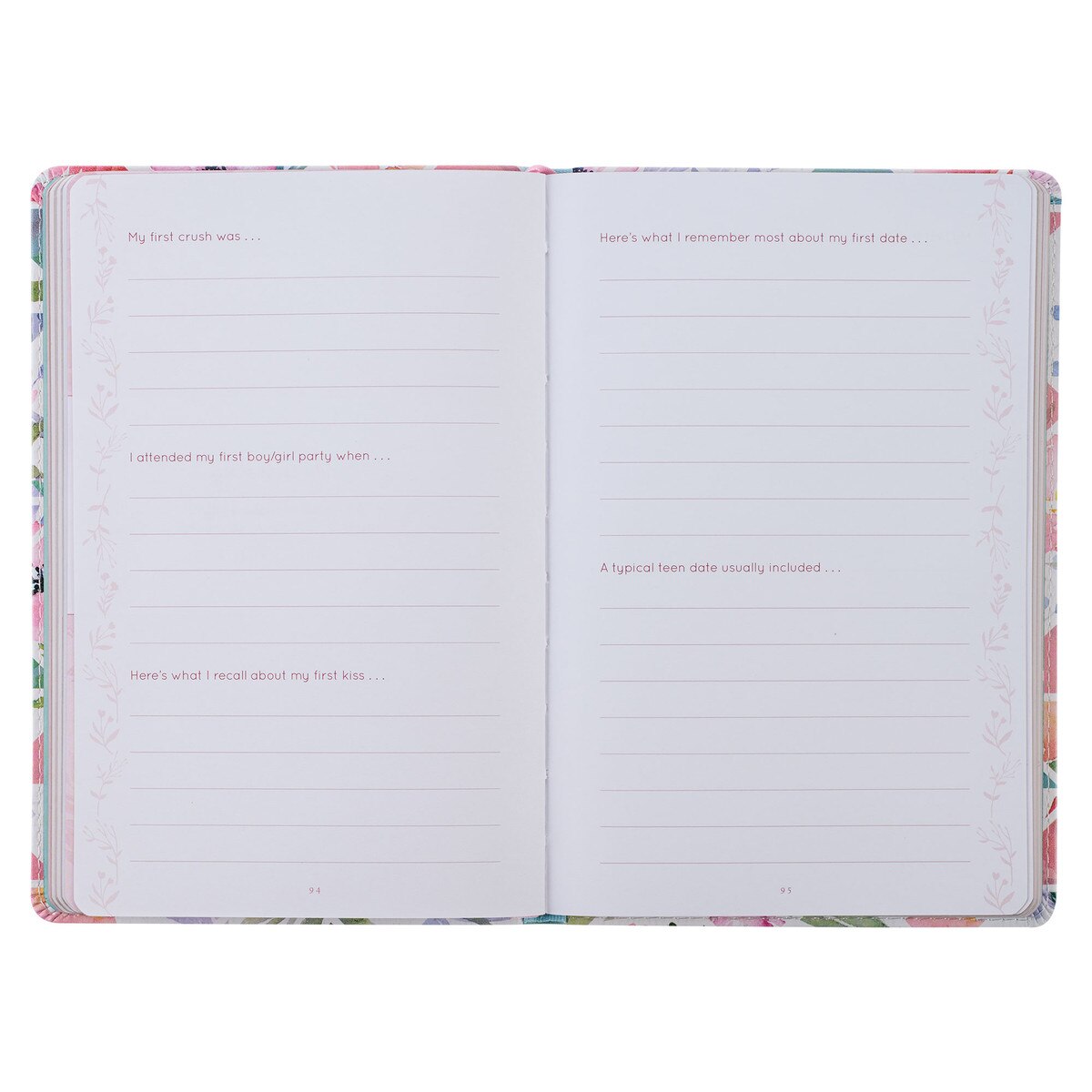 CAG JLP032 PROMPTED FAUX LEATHER MOTHER'S LEGACY JOURNAL MULTICOLORED MY LIFE MY STORY