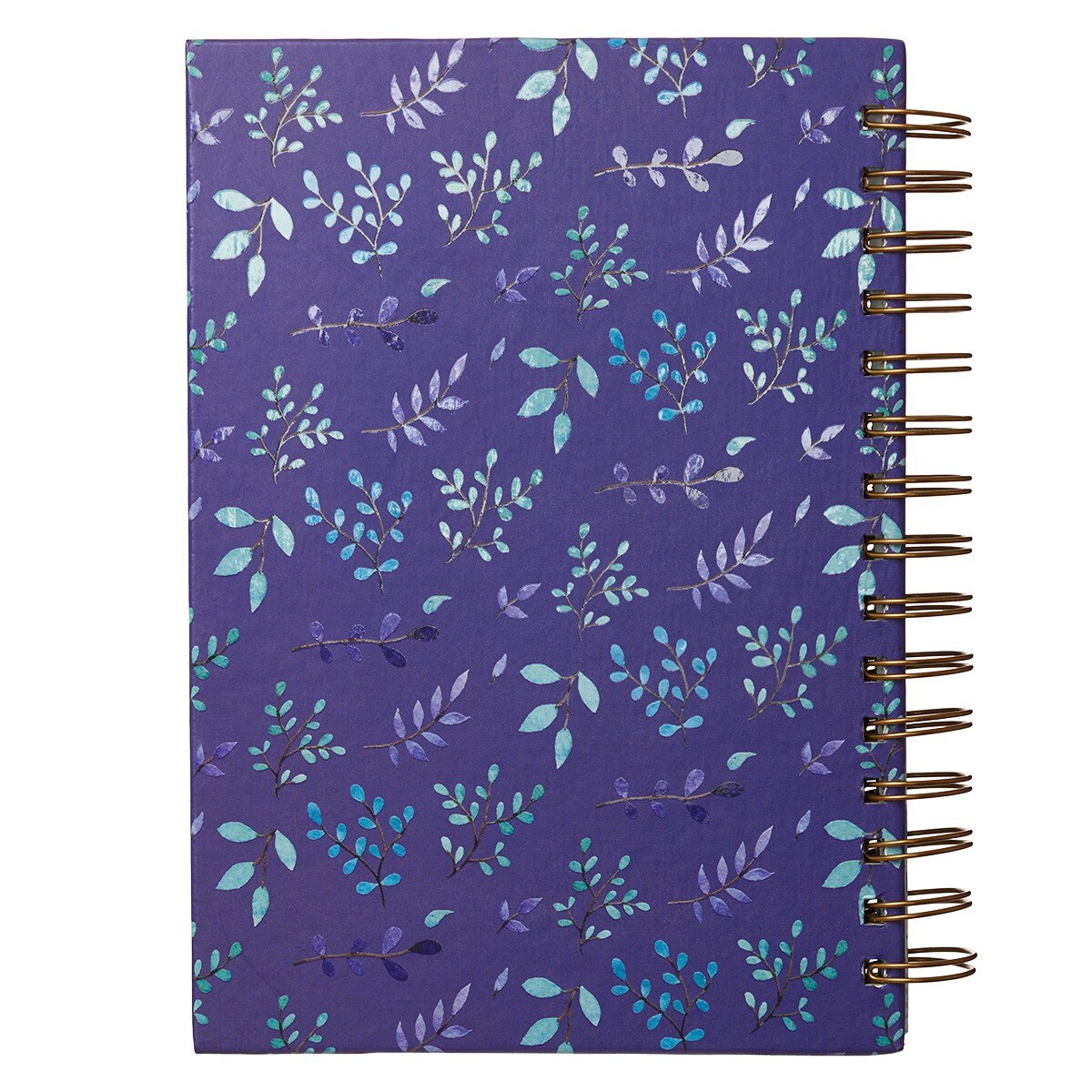 CAG JLW044 JOURNAL SPIRAL-BOUND PURPLE/WHITE FLORAL I CAN DO ALL THIS PHIL. 4:13