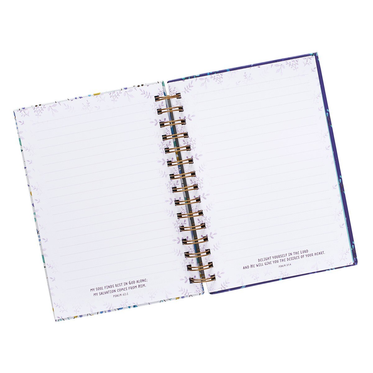 CAG JLW044 JOURNAL SPIRAL-BOUND PURPLE/WHITE FLORAL I CAN DO ALL THIS PHIL. 4:13