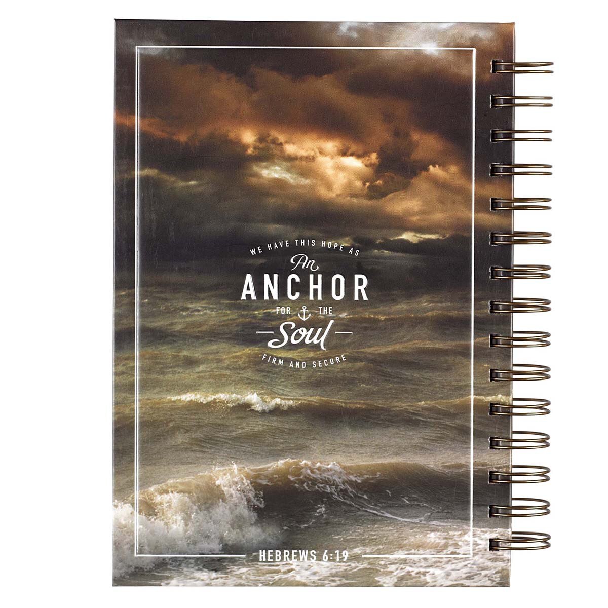 CAG JLW094 JOURNAL  SPIRAL-BOUND  OCEAN  ANCHOR  FOR THE SOUL HEB. 6:19