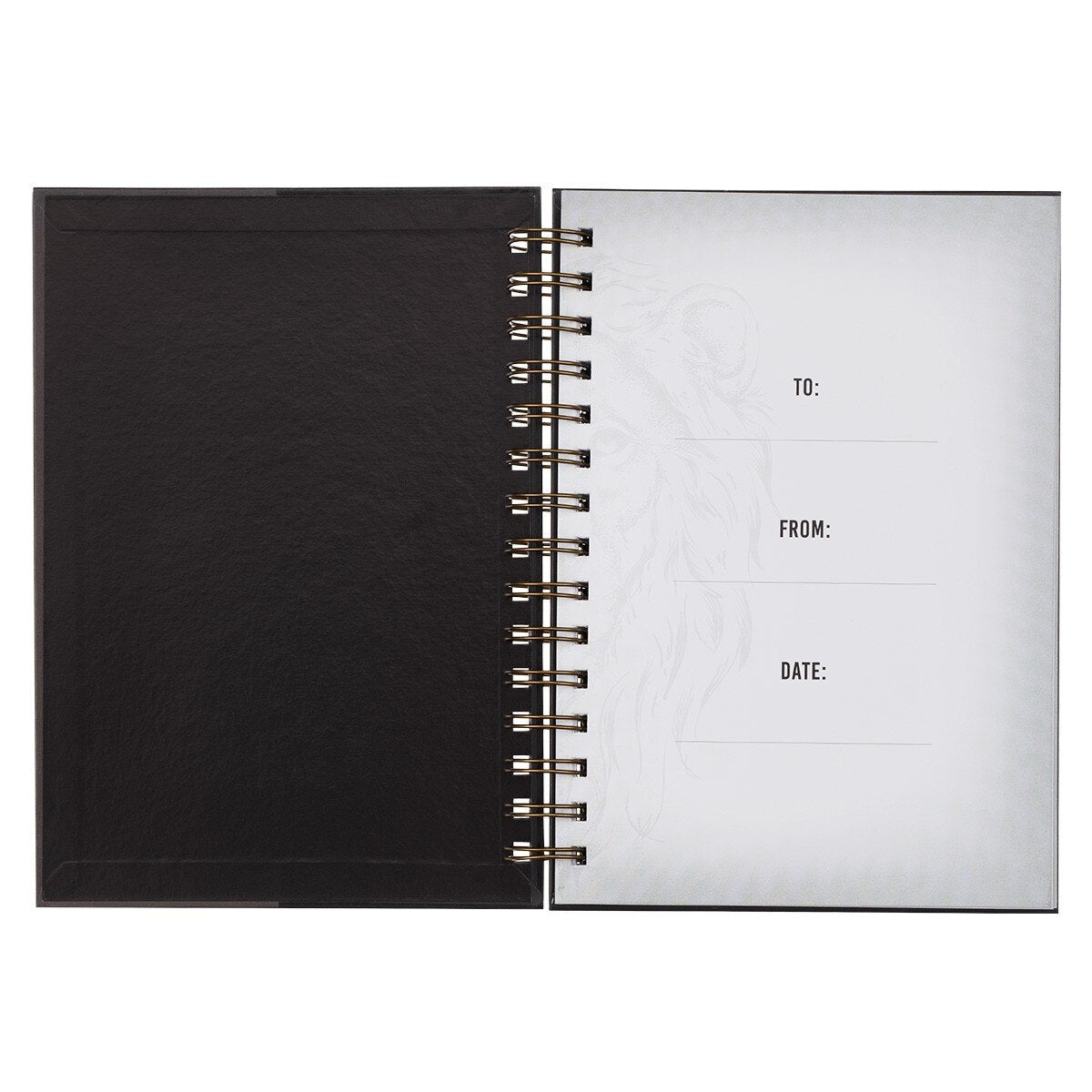 CAG JLW121 JOURNAL   SPIRAL-BOUND   BLACK/GRAY   BE STRONG JOSH. 1:9