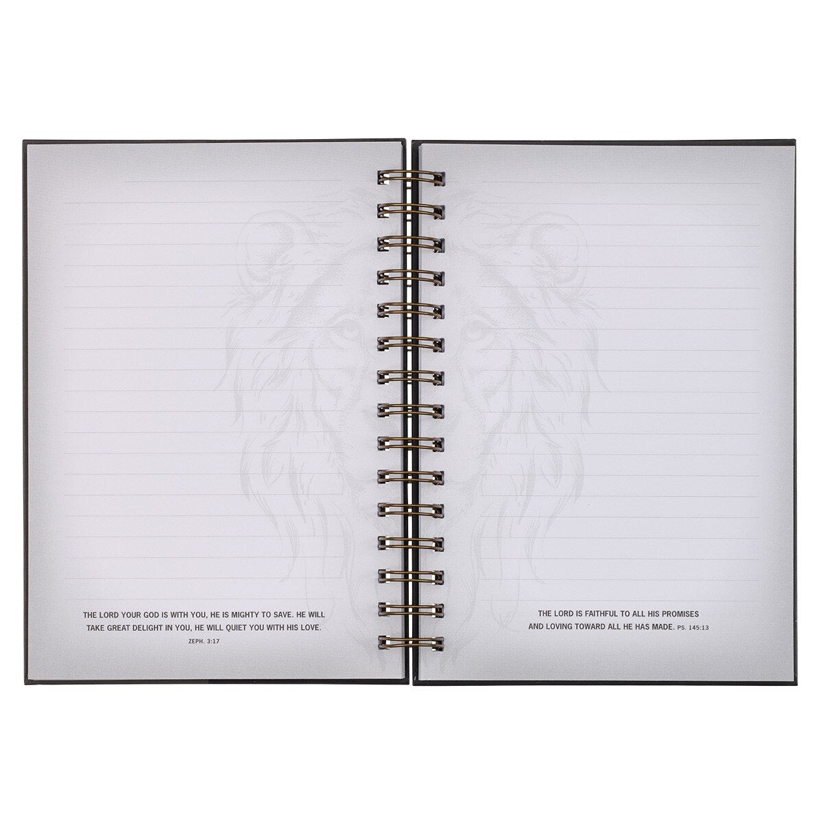 CAG JLW121 JOURNAL   SPIRAL-BOUND   BLACK/GRAY   BE STRONG JOSH. 1:9