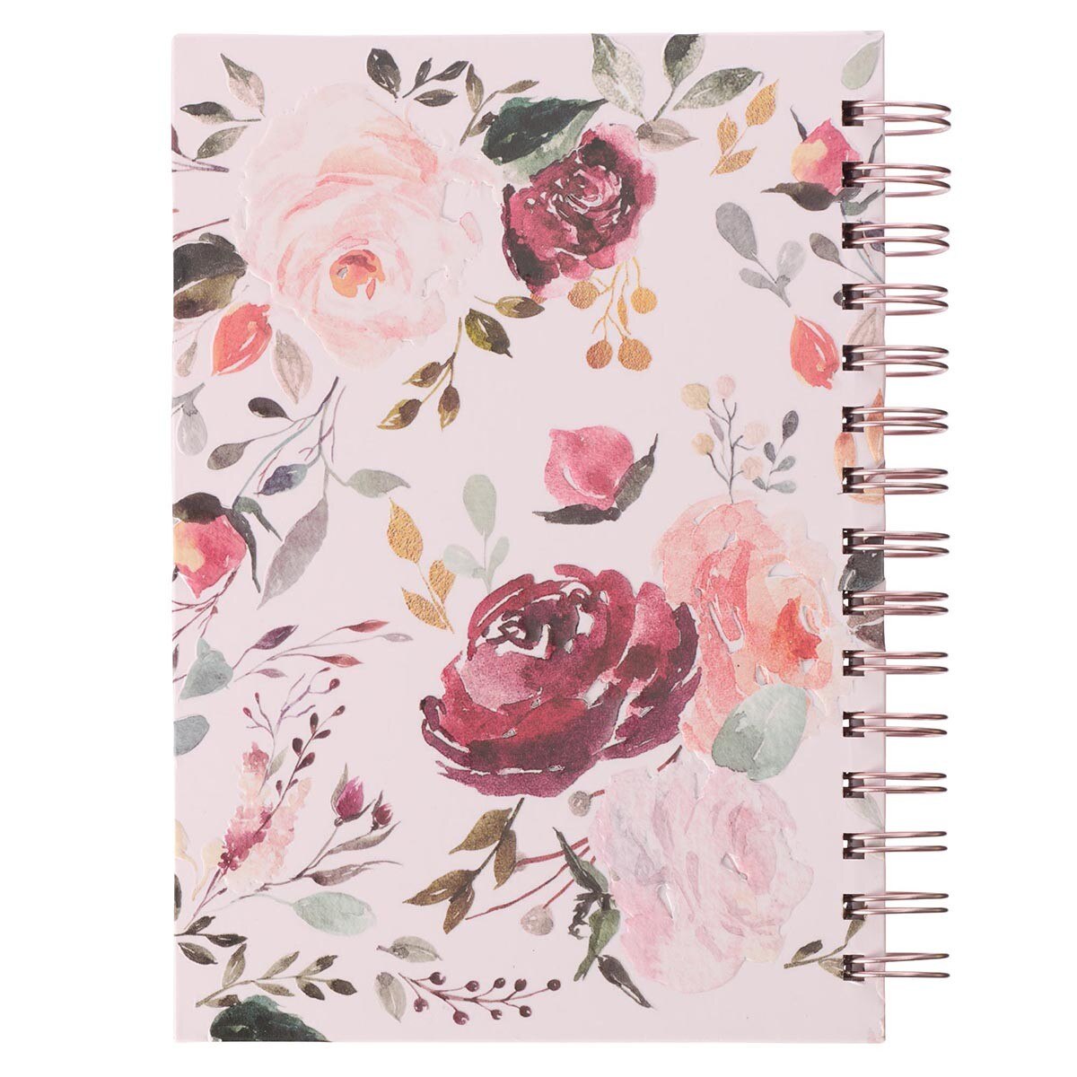 CAG JLW132 JOURNAL  SPIRAL-BOUND  PINK  FLORAL  THE PLANS JER. 29:11