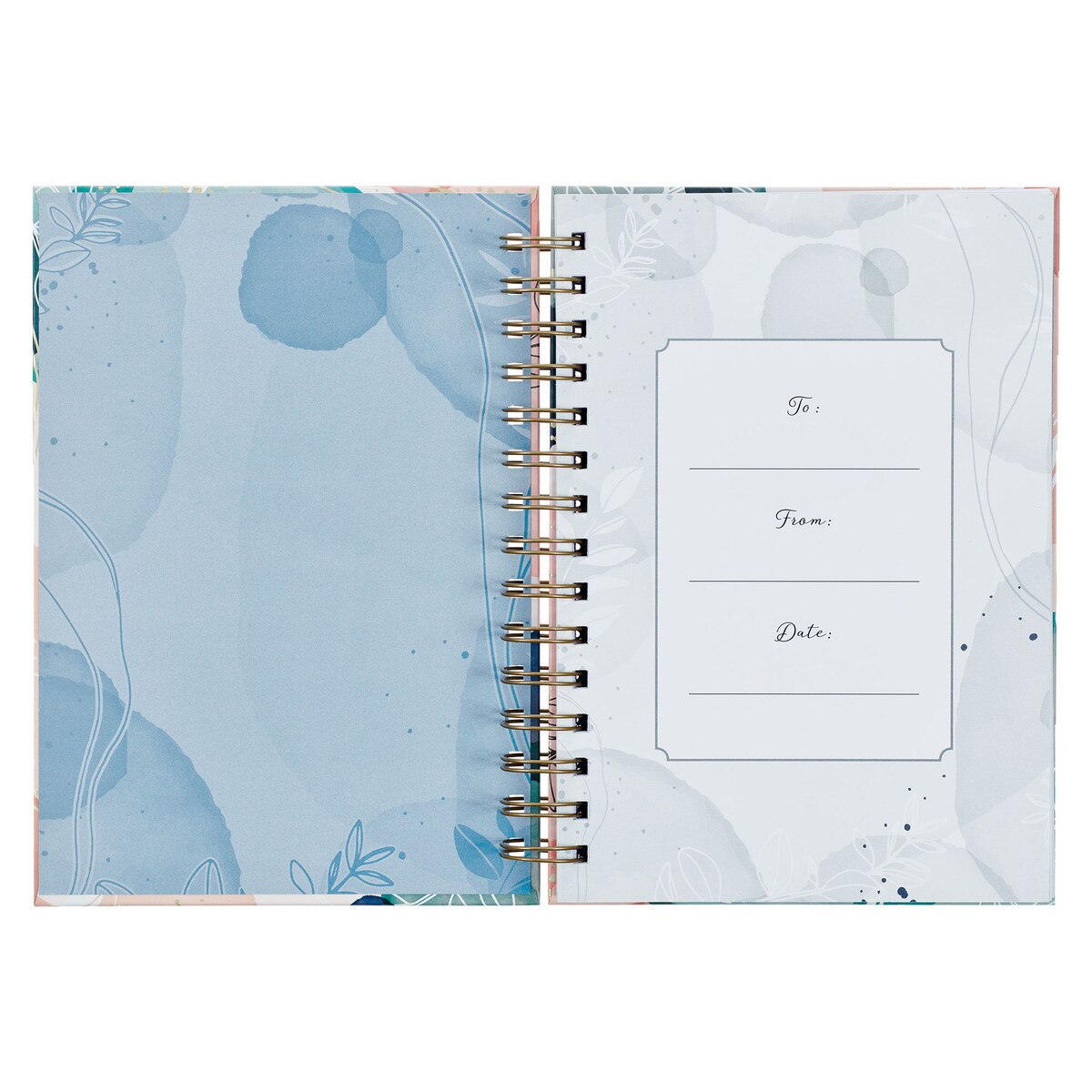 CAG JLW168 JOURNAL   SPIRAL-BOUND   WHITE   ABSTRACT/ LEAVES PLANS JER. 29:11