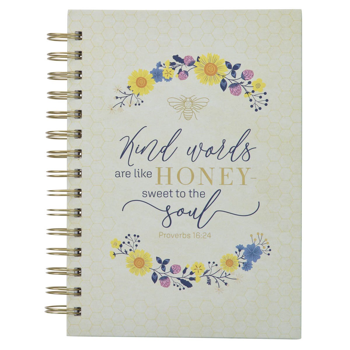 CAG JLW175 JOURNAL  SPIRAL-BOUND  NAVY  KIND  WORDS PROV. 16:24