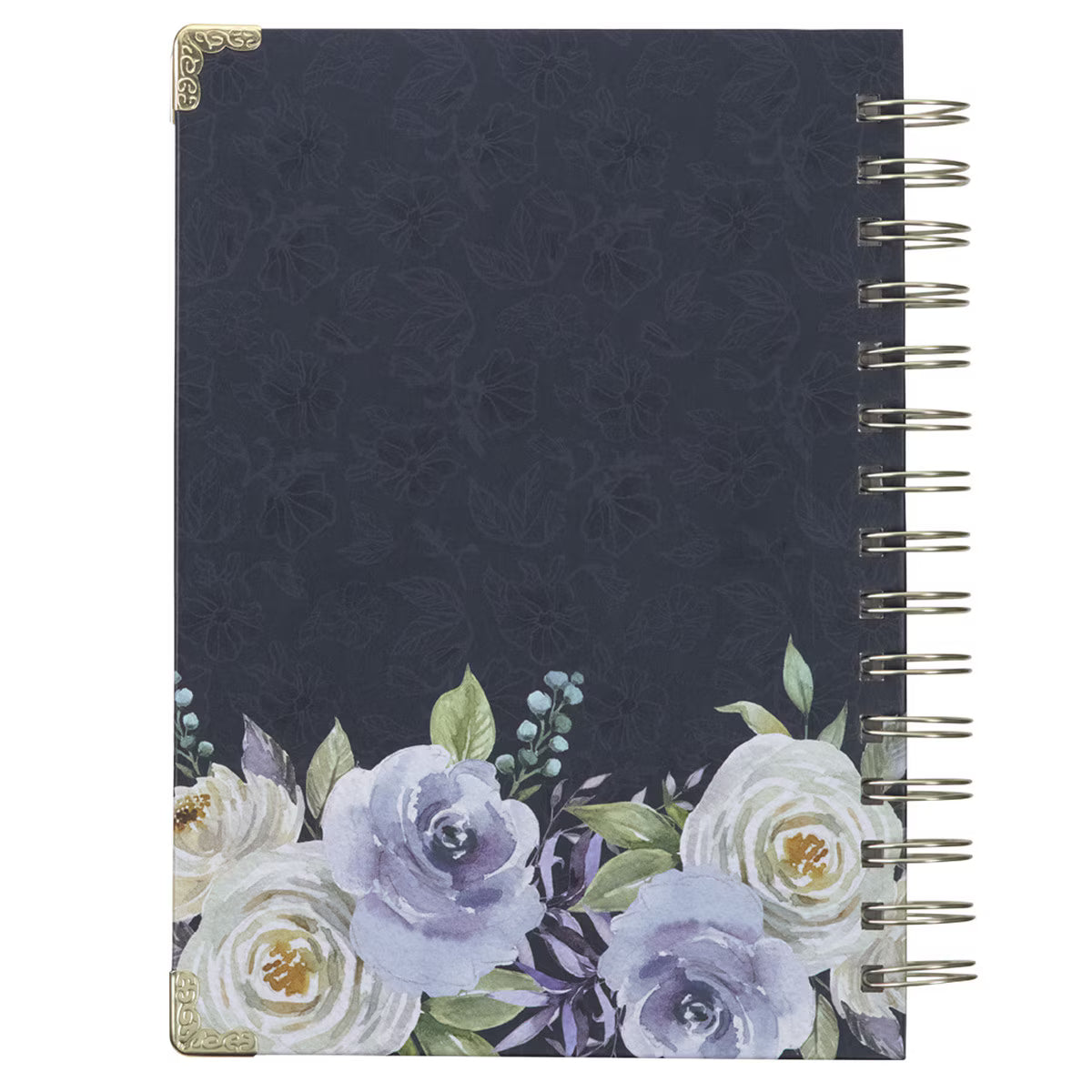 CAG JLW179 JOURNAL SPIRAL-BOUND BLUE FLORAL STRENGTH & DIGNITY PROV. 31:25