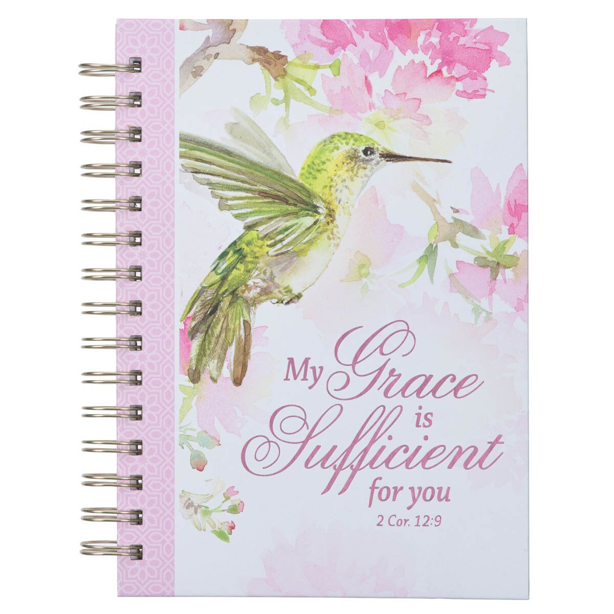CAG JLW188 JOURNAL  SPIRAL-BOUND  PINK  MY  GRACE  2 COR. 12:9