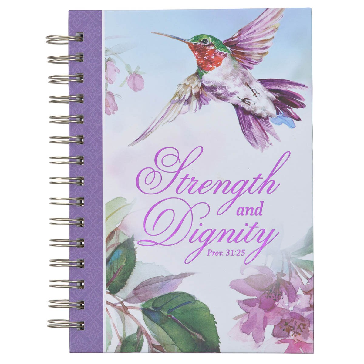 CAG JLW189 JOURNAL SPIRAL-BOUND PURPLE STRENGTH AND DIGNITY PROV. 31:25