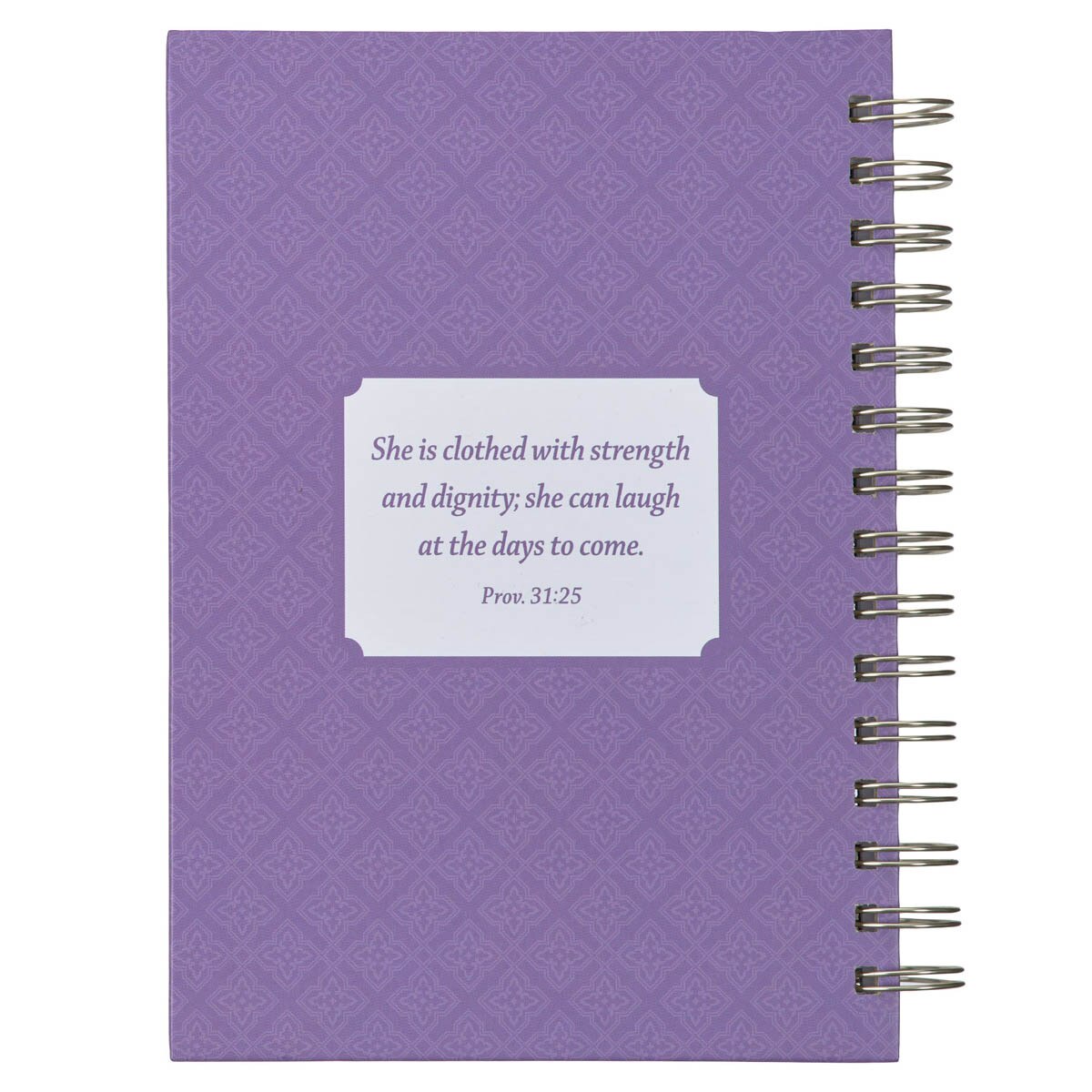 CAG JLW189 JOURNAL SPIRAL-BOUND PURPLE STRENGTH AND DIGNITY PROV. 31:25