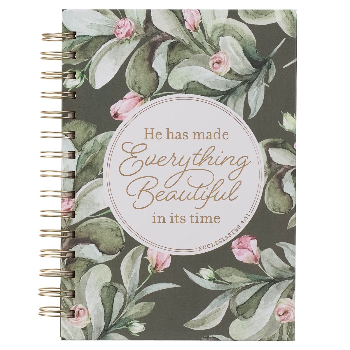 CAG JLW190 JOURNAL  SPIRAL-BOUND  GREEN  EVERYTHING BEAUTIFUL ECC. 3:11