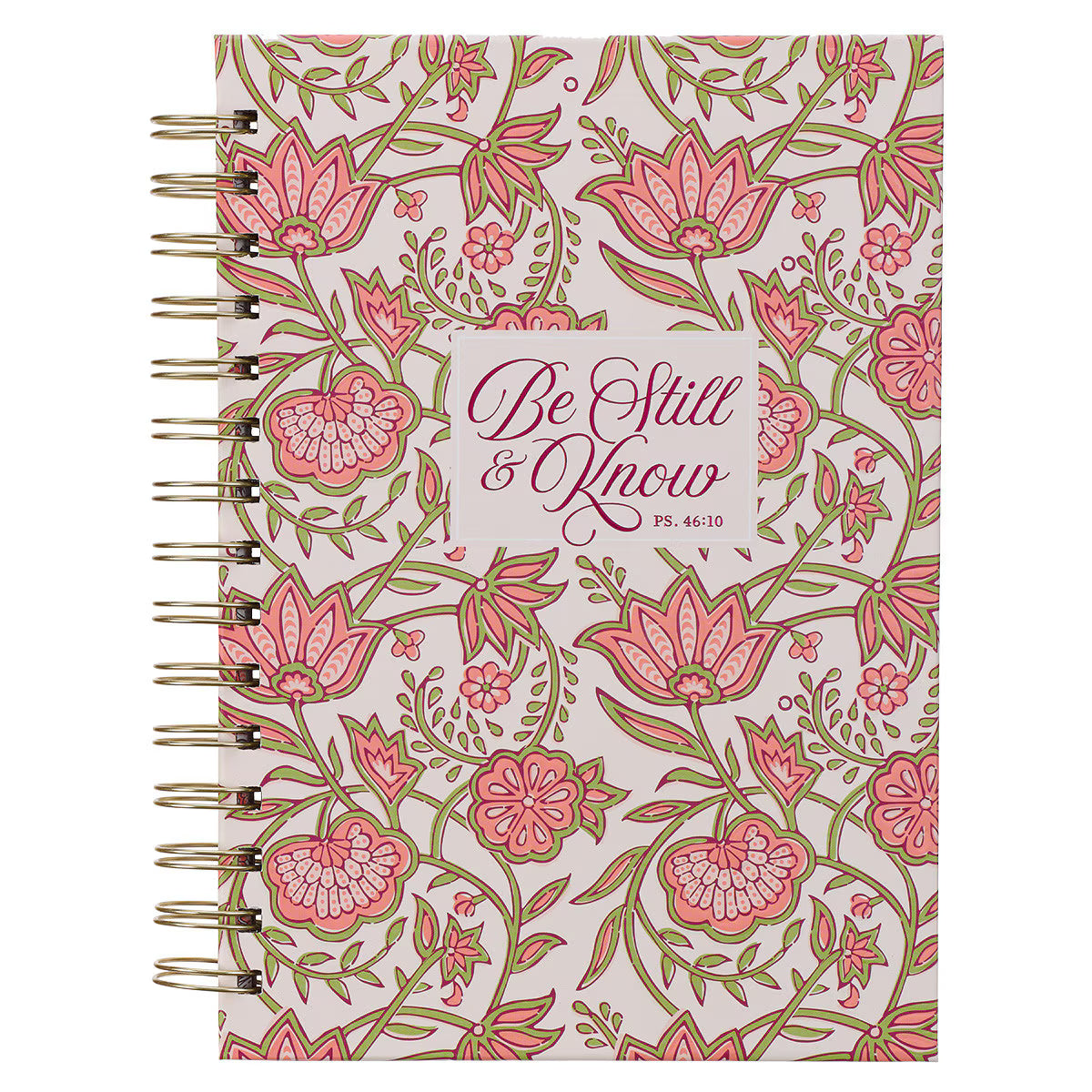 CAG JLW191 JOURNAL SPIRAL-BOUND PINK BE STILL & KNOW PS. 46:10