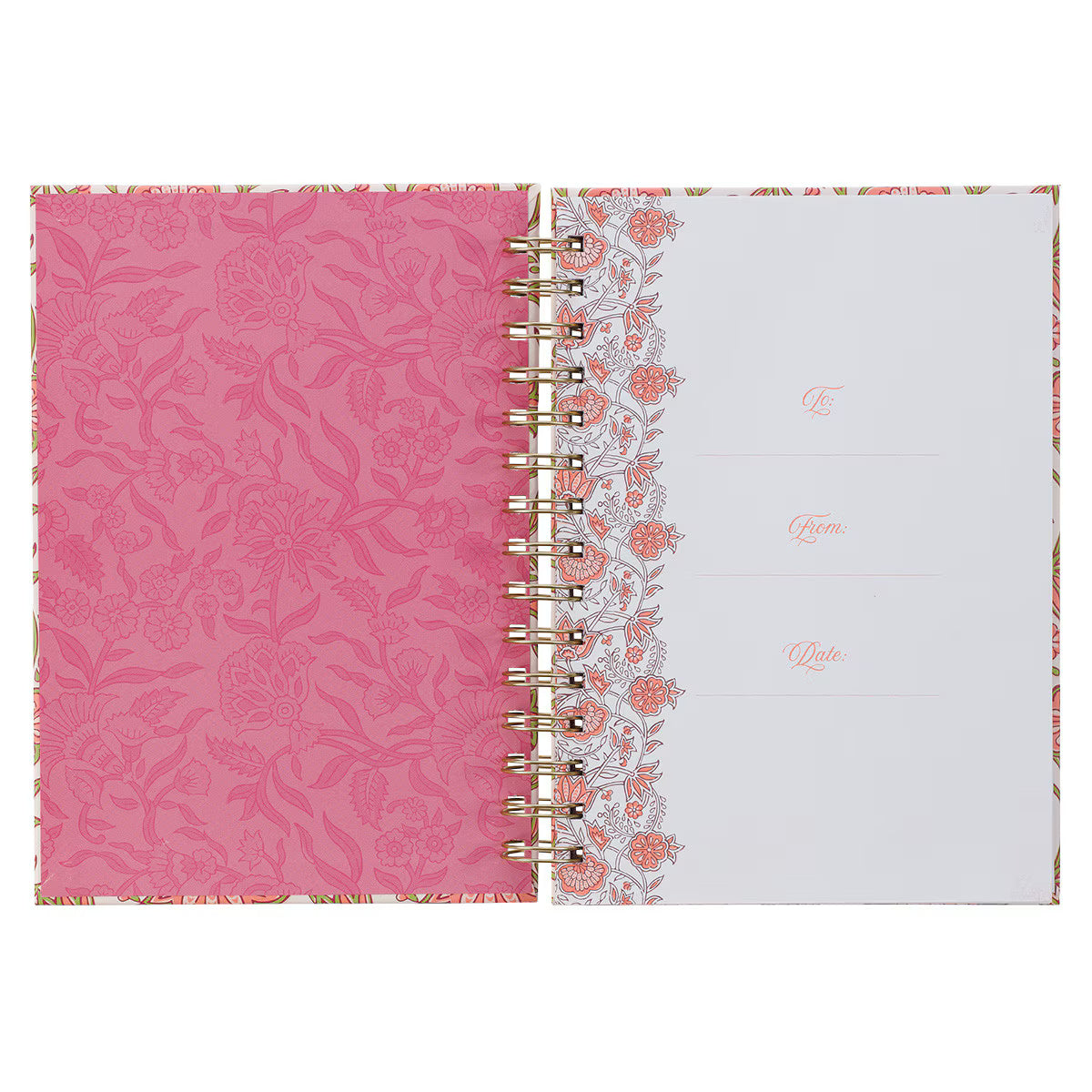 CAG JLW191 JOURNAL SPIRAL-BOUND PINK BE STILL & KNOW PS. 46:10