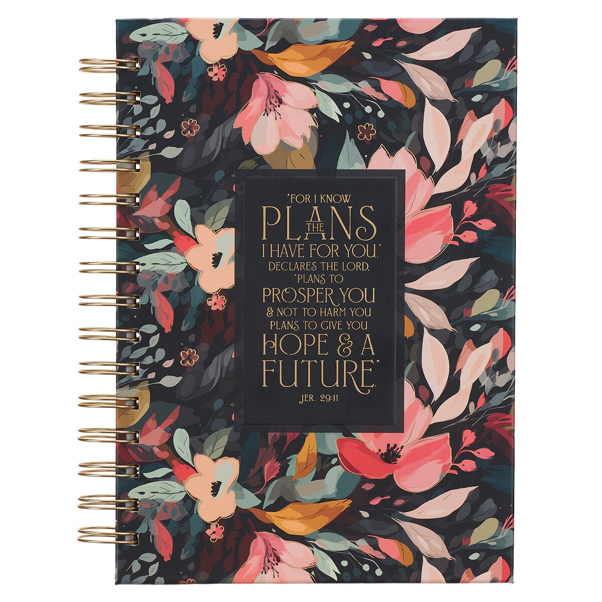 CAG JLW193 JOURNAL SPIRAL-BOUND BLACK FOR I KNOW THE PLANS JER. 29:11