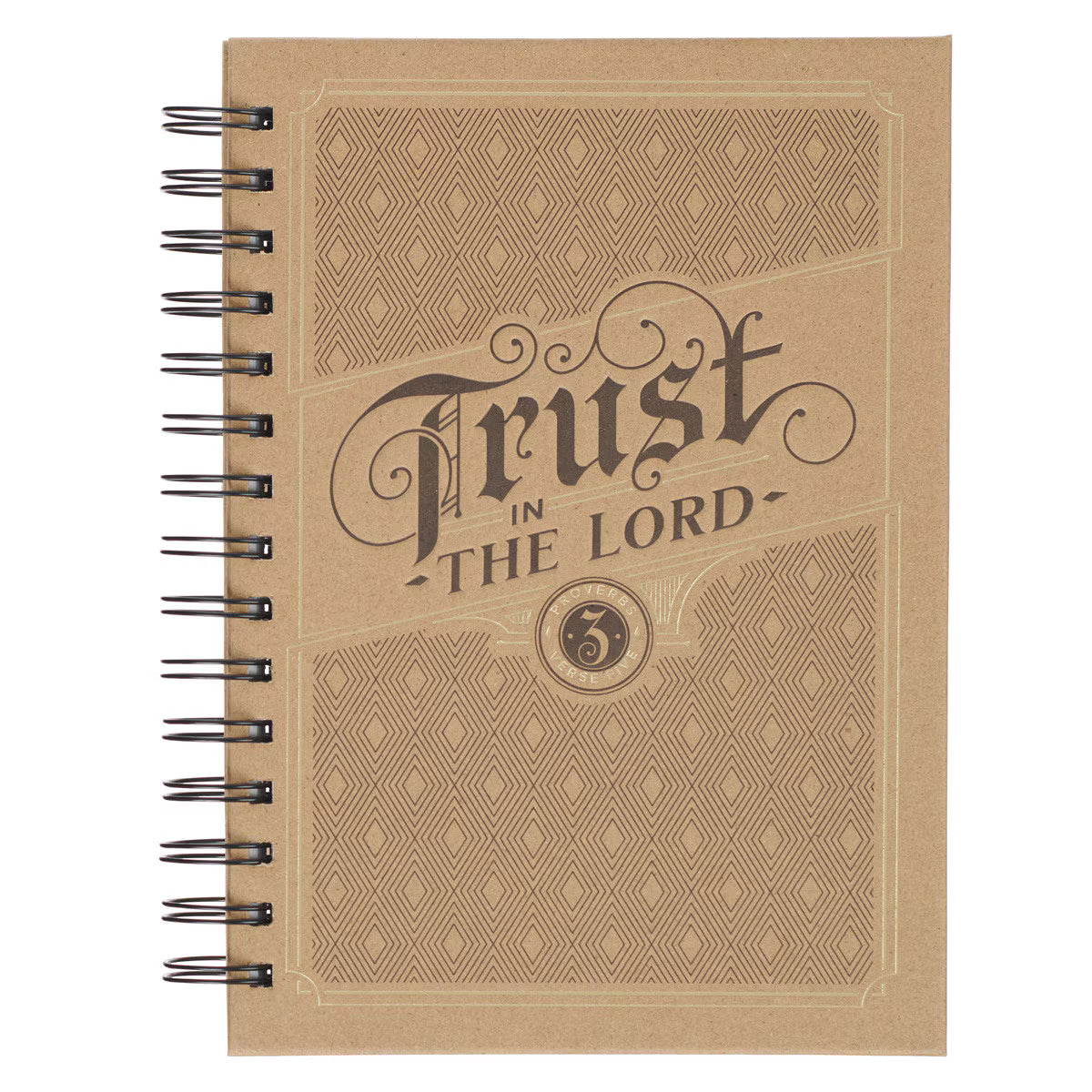 CAG JLW195 JOURNAL  SPIRAL-BOUND  BROWN TRUST  IN  THE LORD PROV. 3:5