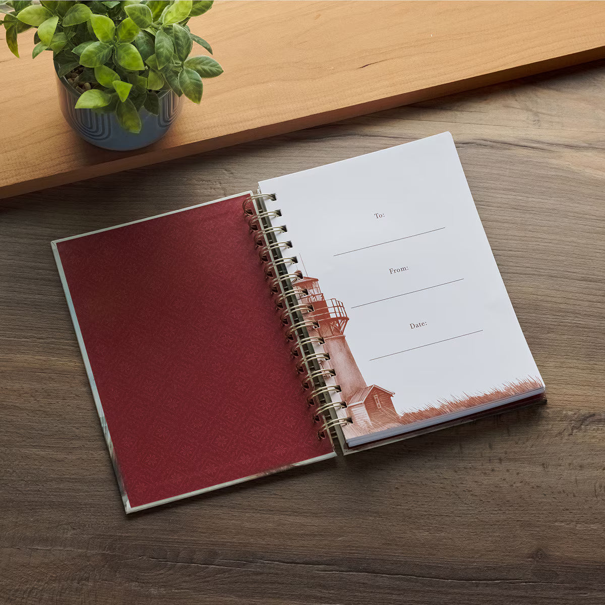 CAG JLW206 JOURNAL  SPIRAL-BOUND  LIGHTHOUSE  I  WILL CARRY YOU ISA. 46:4