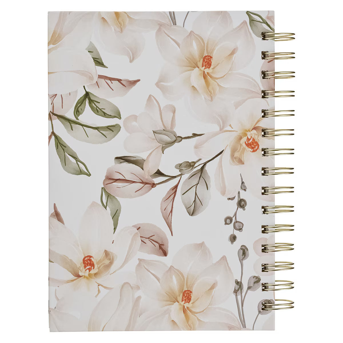 CAG JLW230 JOURNAL  SPIRAL-BOUND  WHITE  FLORAL  ALL THINGS FOR GOOD ROM. 8:27