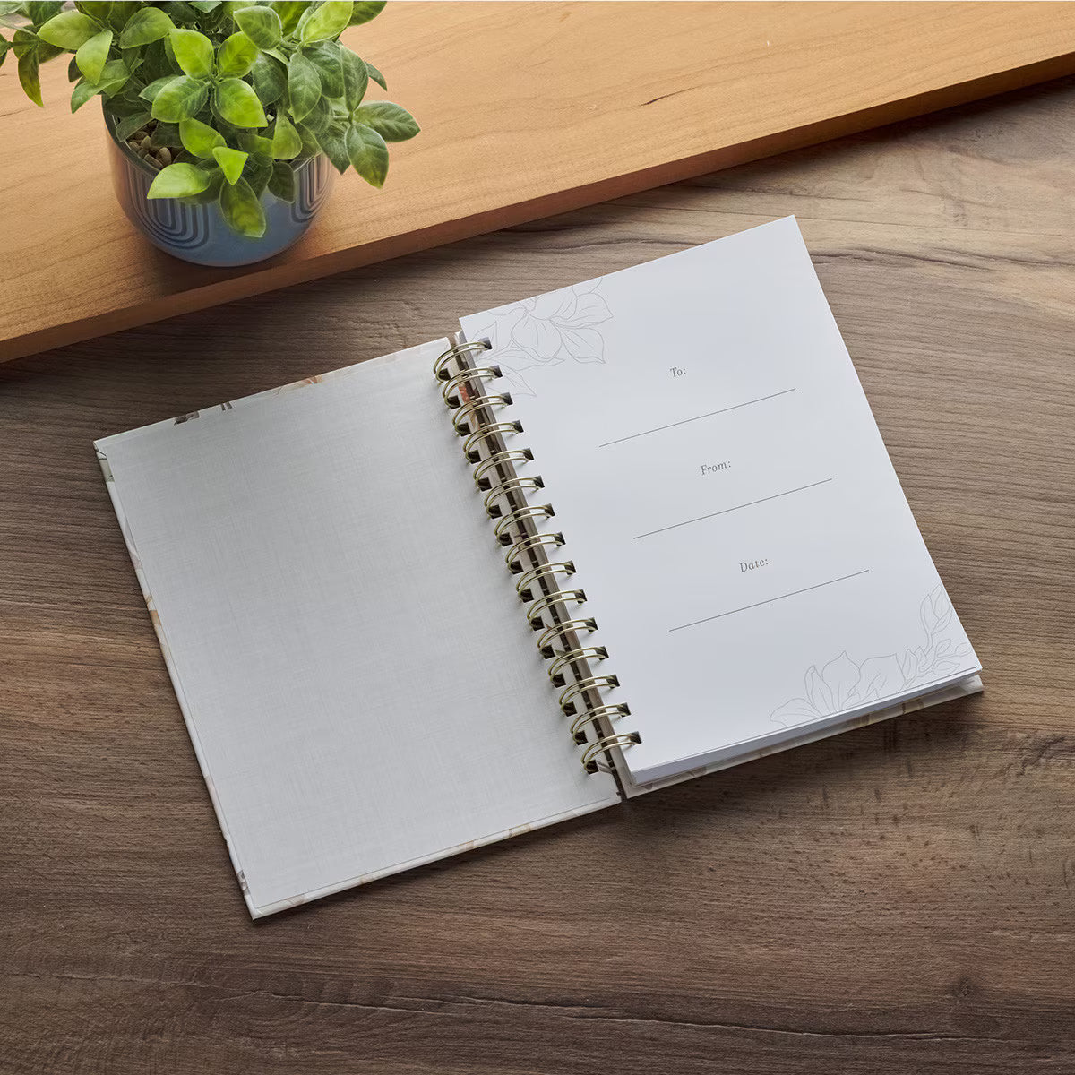 CAG JLW230 JOURNAL  SPIRAL-BOUND  WHITE  FLORAL  ALL THINGS FOR GOOD ROM. 8:27