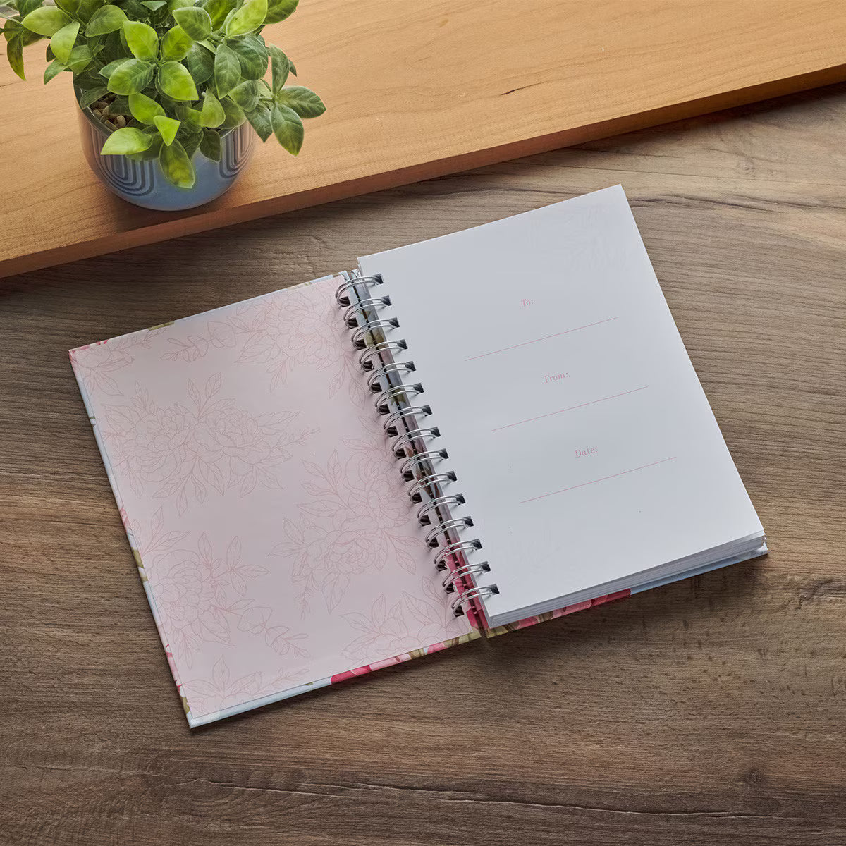 CAG JLW231 JOURNAL  SPIRAL-BOUND  PINK  PEONY  NOBLE THINGS PROV. 31:29