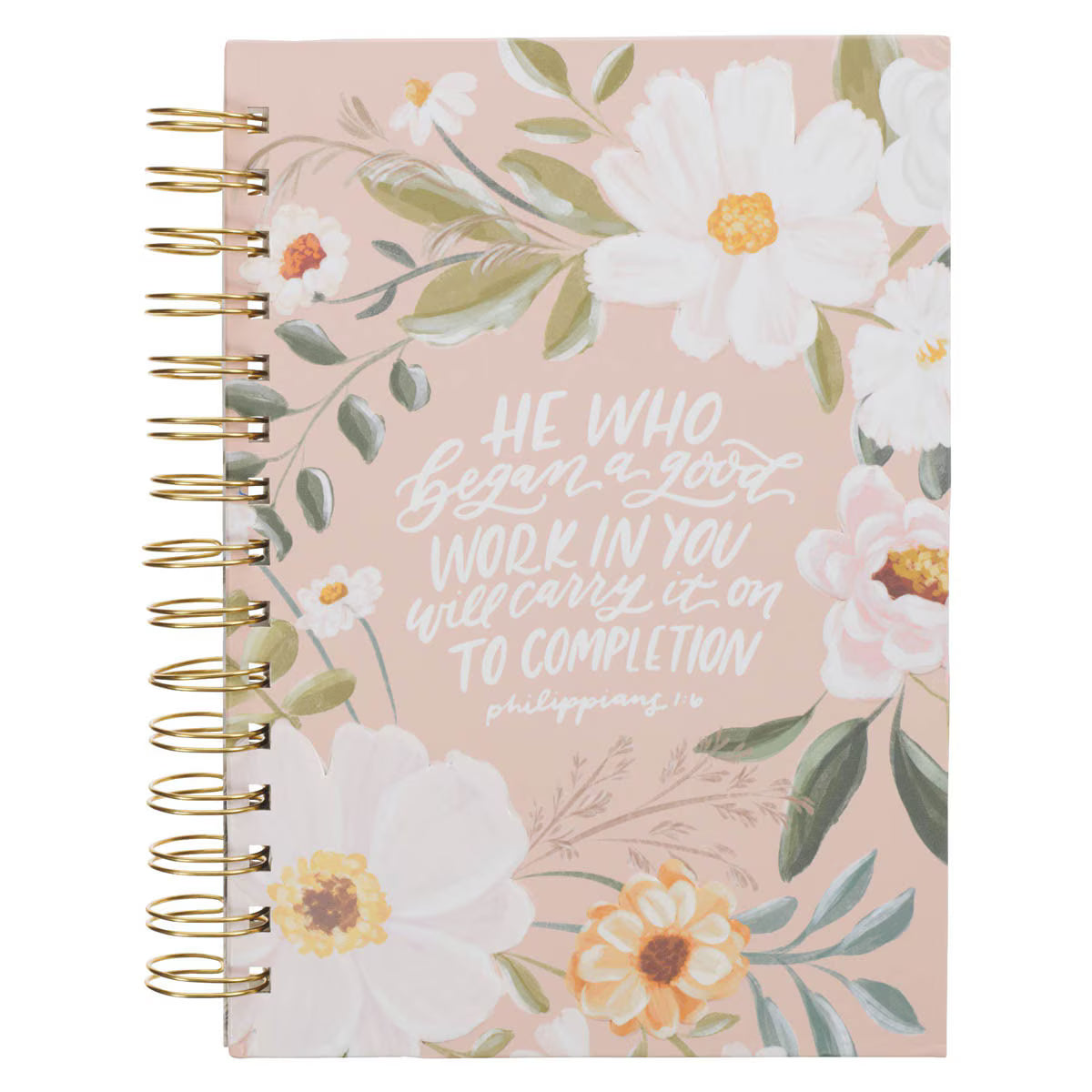 CAG JLW233 JOURNAL  SPIRAL-BOUND  BEIGE  FLORAL  GOOD WORK IN YOU PHIL. 1:6