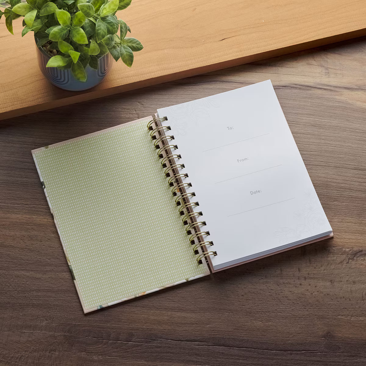 CAG JLW233 JOURNAL  SPIRAL-BOUND  BEIGE  FLORAL  GOOD WORK IN YOU PHIL. 1:6