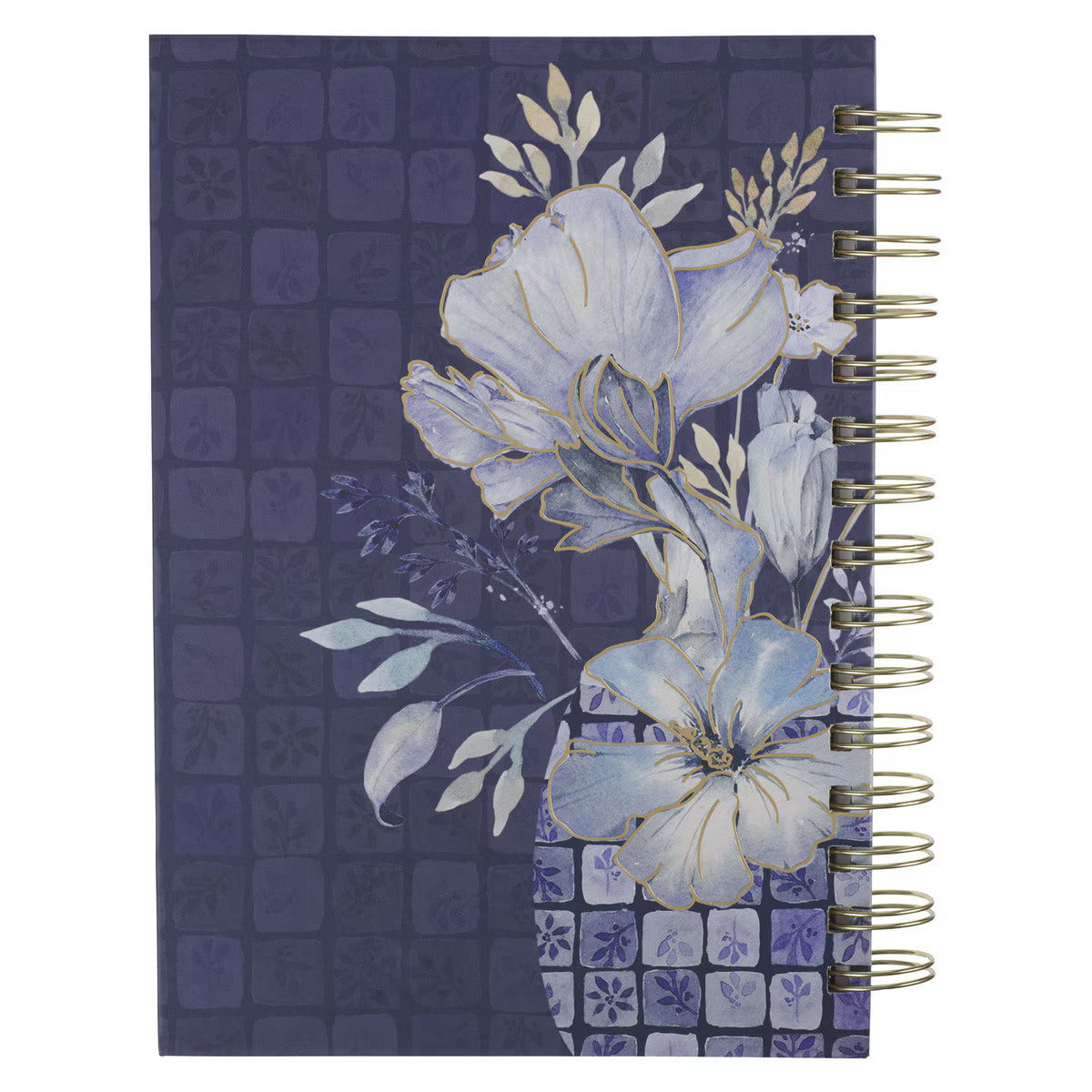 CAG JLW236 JOURNAL  SPIRAL-BOUND  BLUE  FLORAL  GRACE EPH. 2:8