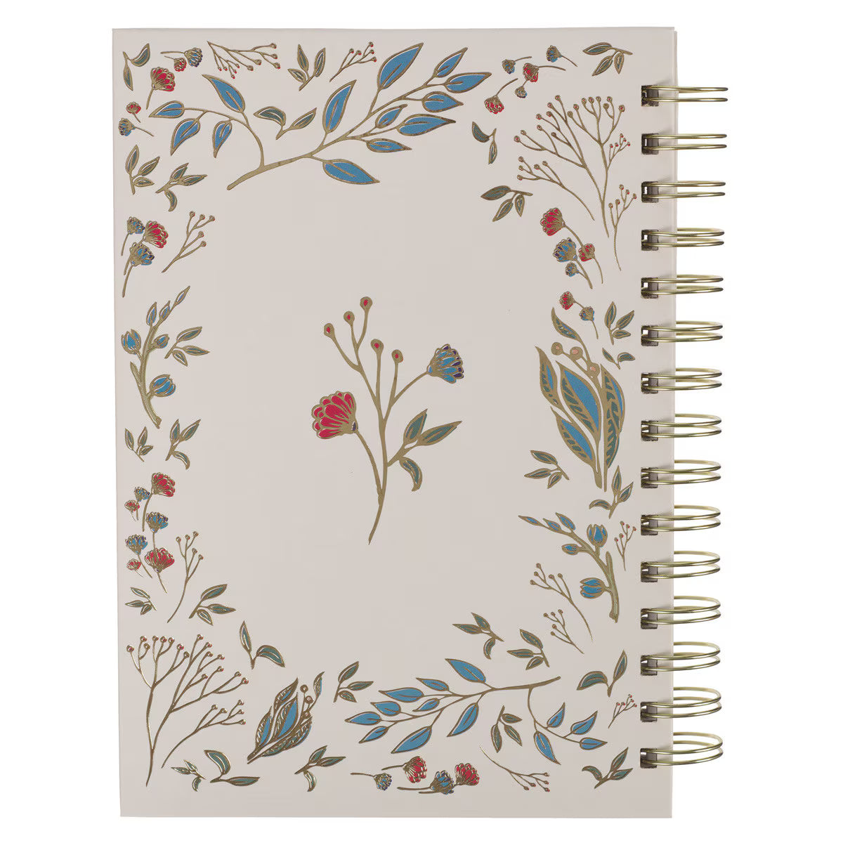 CAG JLW238 JOURNAL    SPIRAL-BOUND    IVORY    FLORAL EVERYTHING BEAUTIFUL ECC. 3:11
