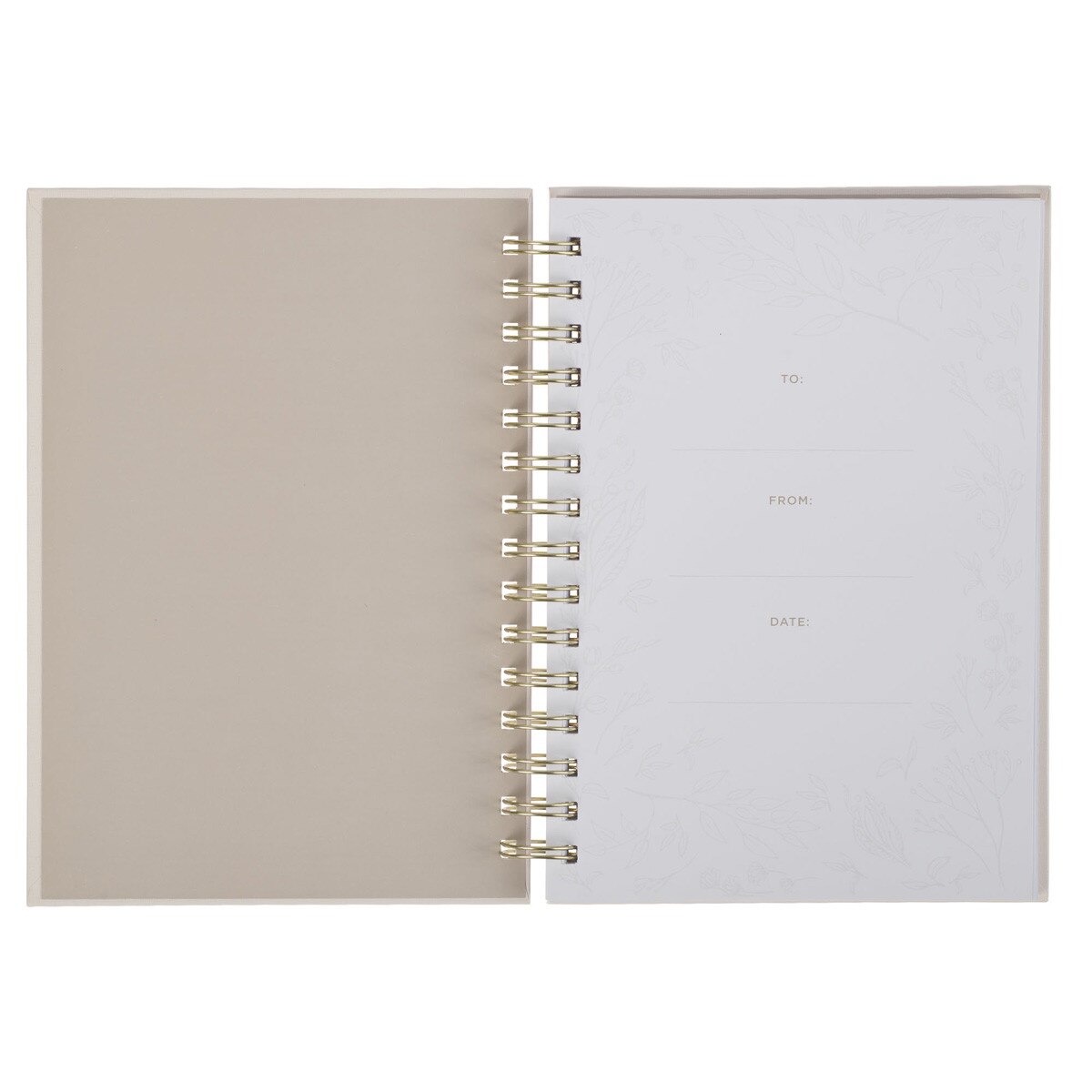 CAG JLW238 JOURNAL    SPIRAL-BOUND    IVORY    FLORAL EVERYTHING BEAUTIFUL ECC. 3:11