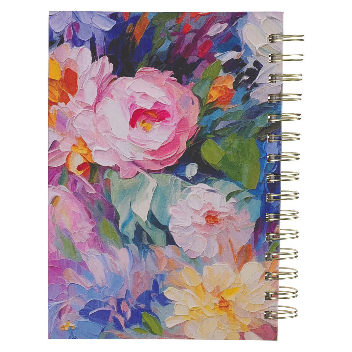 CAG JLW240 JOURNAL SPIRAL-BOUND MULTI PAINTED FLORAL SWEET FRIENDSHIP