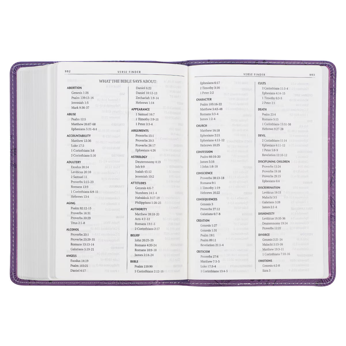 CAG KJV004 KJV BIBLE COMPACT FAUX LEATHER, PURPLE