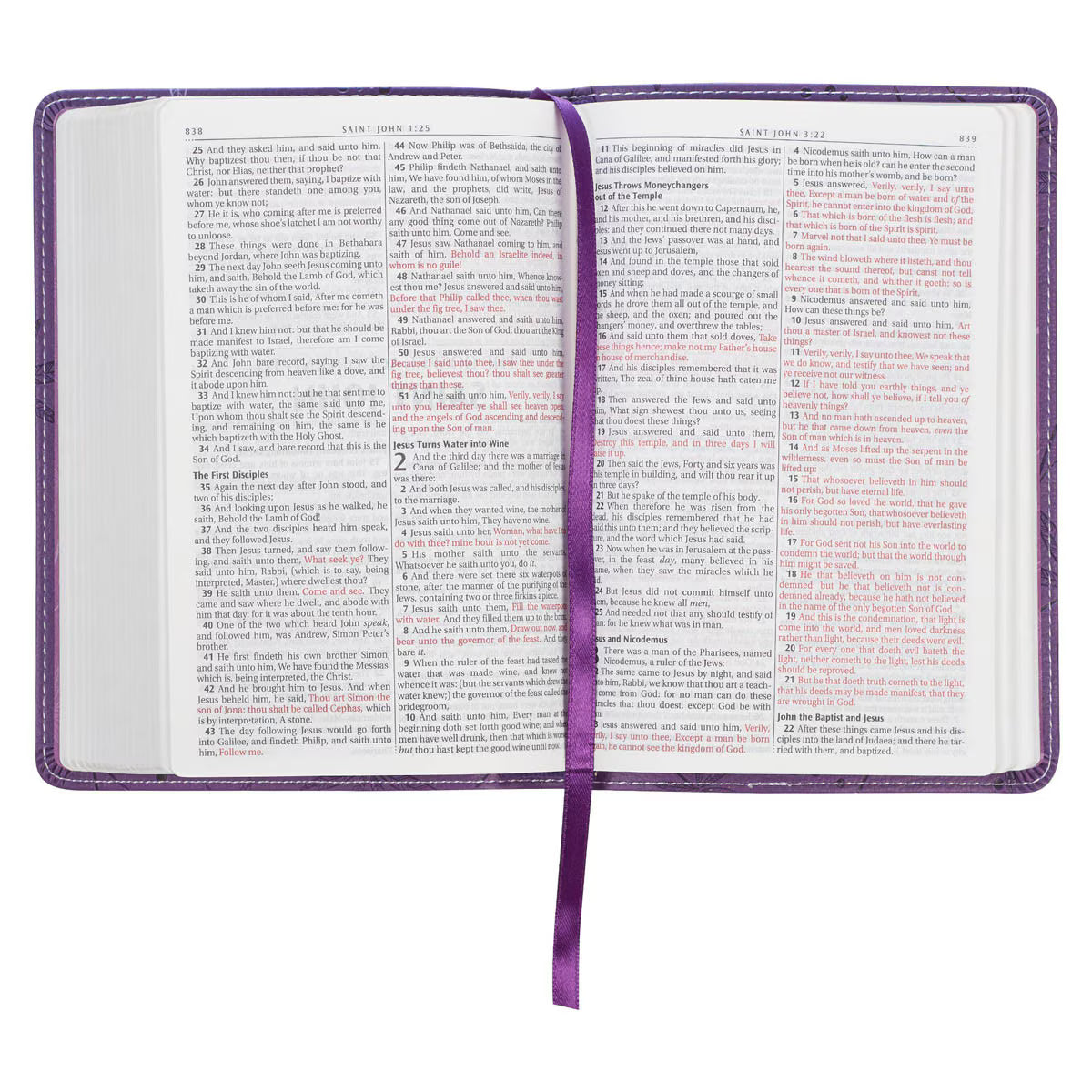 CAG KJV004 KJV BIBLE COMPACT FAUX LEATHER, PURPLE