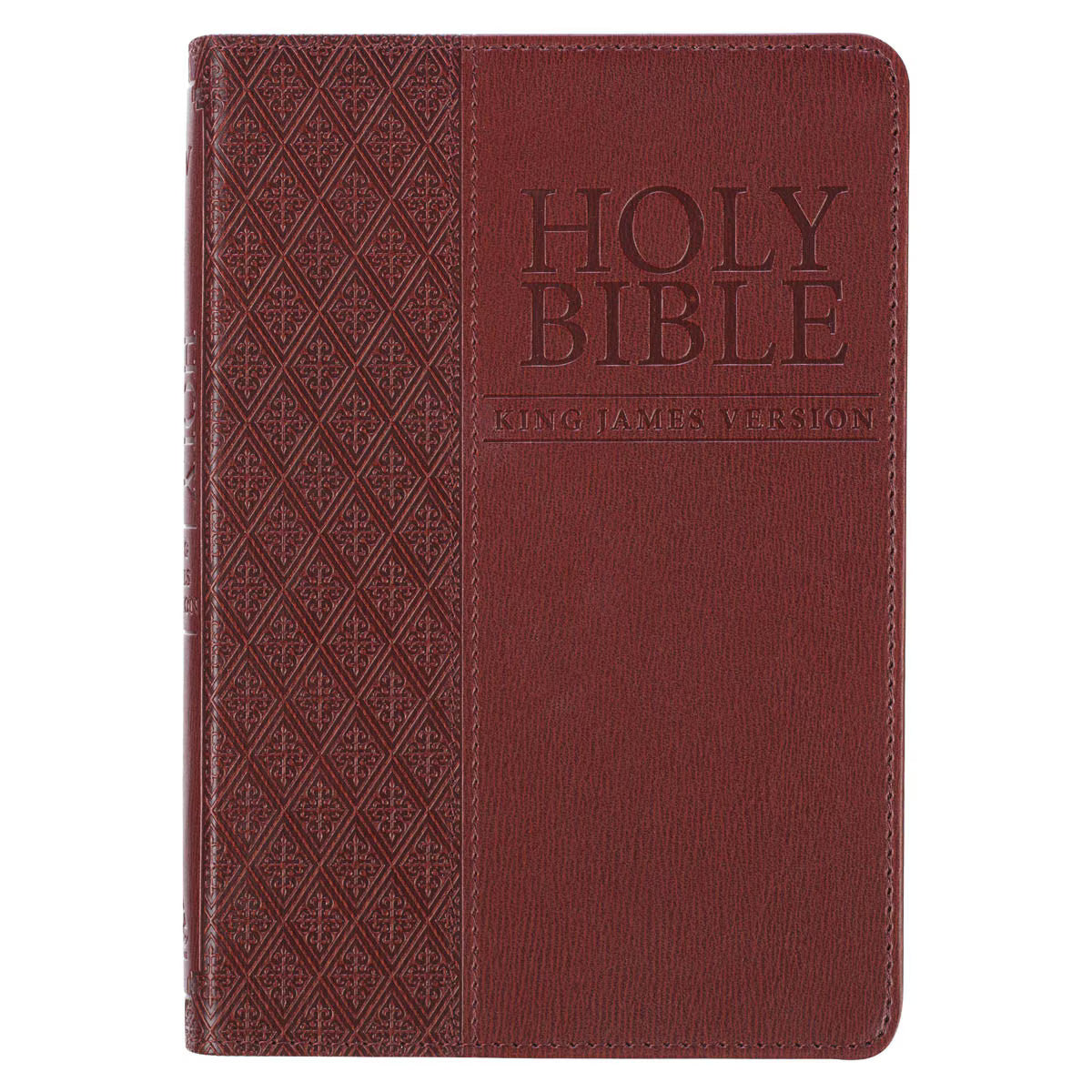 CAG KJV005 KJV BIBLE COMPACT FAUX LEATHER, SADDLE TAN