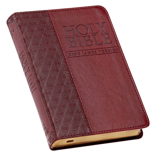 CAG KJV005 KJV BIBLE COMPACT FAUX LEATHER, SADDLE TAN