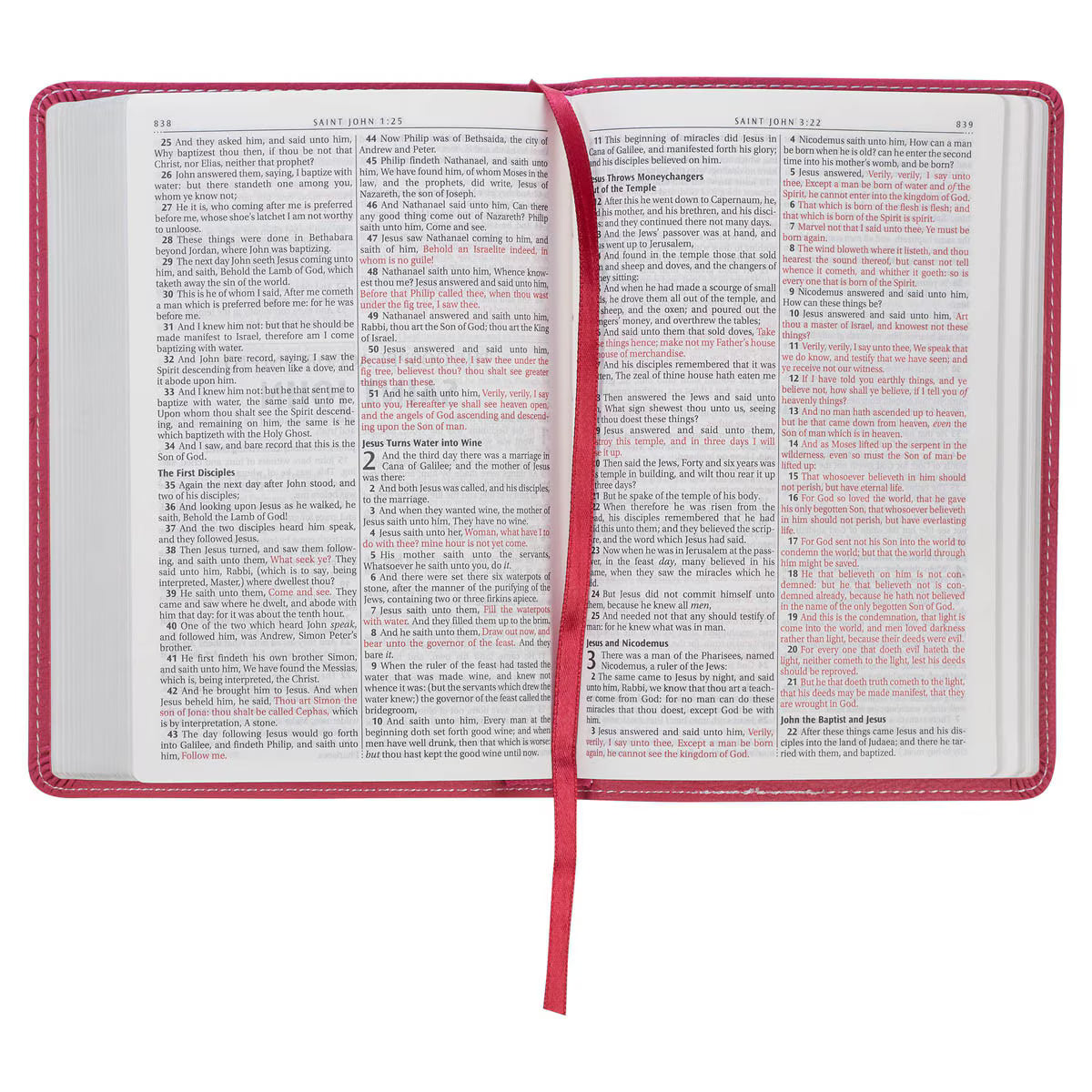 CAG KJV009 KJV BIBLE COMPACT FAUX LEATHER, PINK