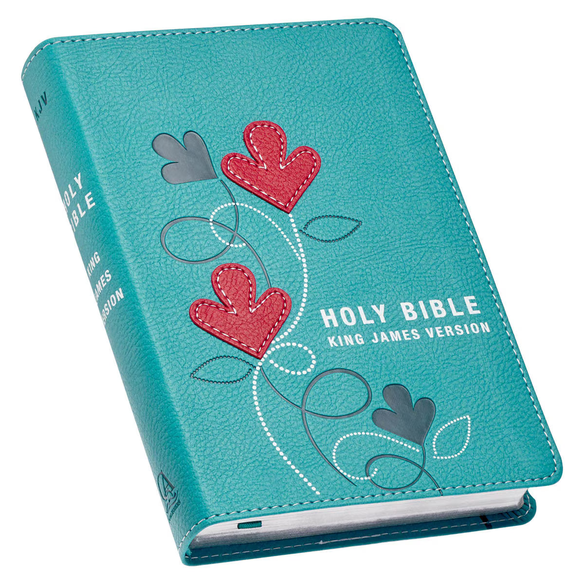 CAG KJV010 KJV   BIBLE   COMPACT   FAUX   LEATHER, TURQUOISE